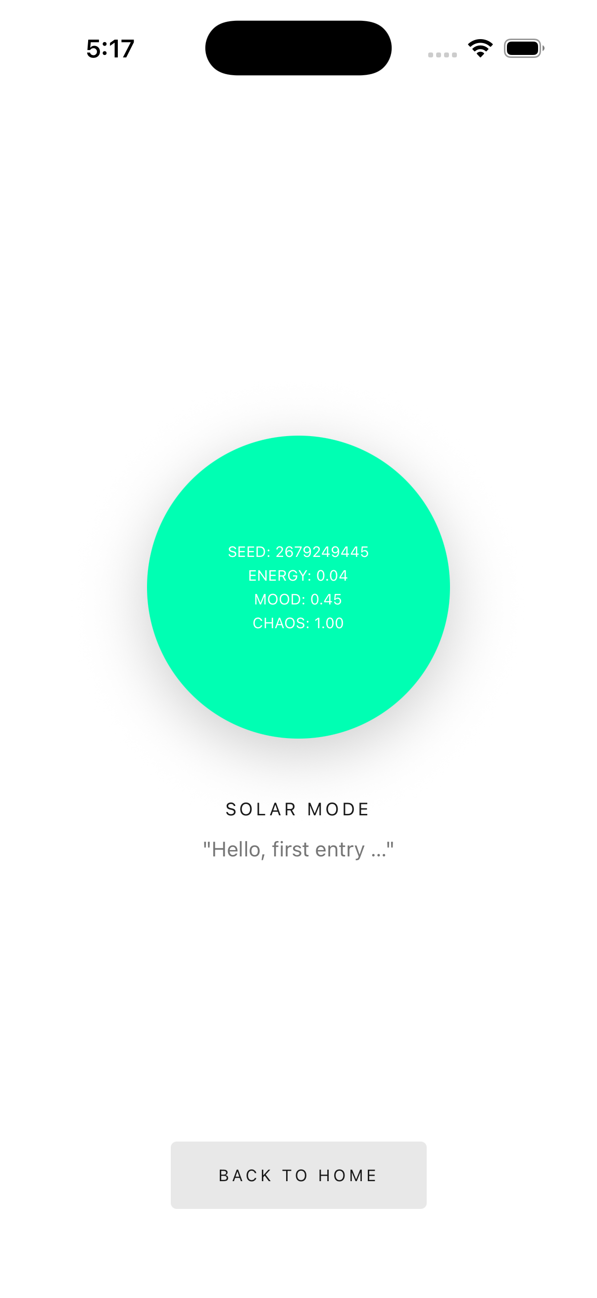 LOOP app screenshot showing generated artwork